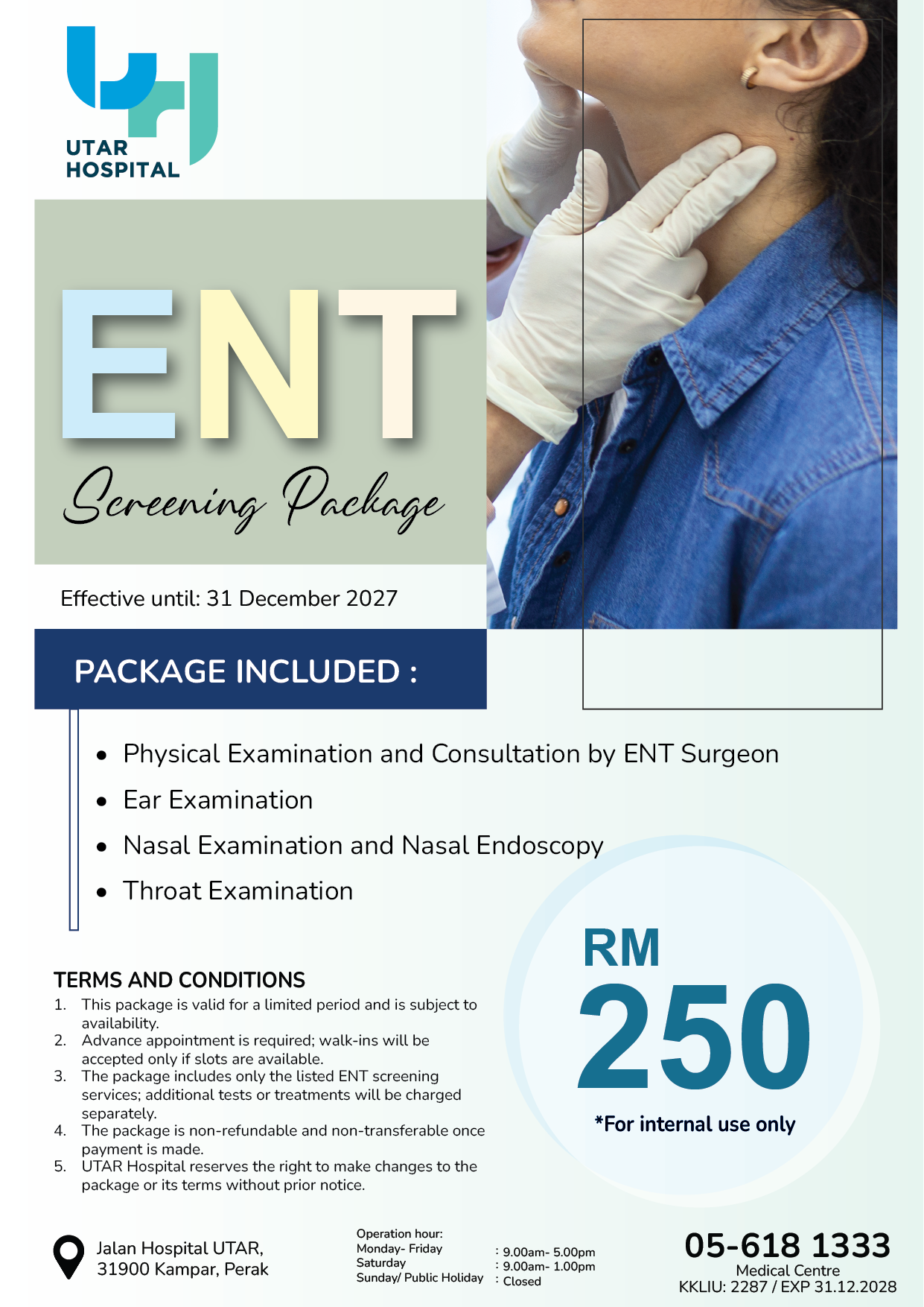 UTAR Hospital Kampar, Orthopaedic Total Hip Replacement Package